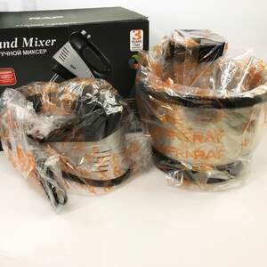 Миксер ручной на кухню RAF R 6661 стационарный с вращающейся чашей 2 литра 800W