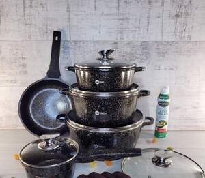 Набор кастрюль и сковороды с гранитным антипригарным покрытием